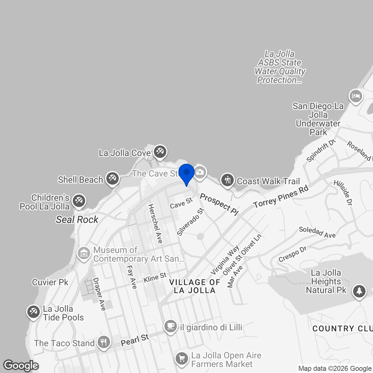 Map showing Encanto Cafe location